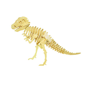 Puzzle en bois 3D fait main à assembler, thème dinosaure, cabine de chariot, moins de 50 pièces - Product Image 5