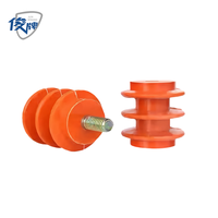Colonne isolante industrielle en résine époxy pour barres omnibus en cuivre IP65 10A 380V 50/60Hz, isolateur jaune à fixation par vis pour distribution