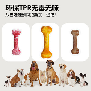 Jouet à mâcher pour chien en caoutchouc TPR, os pour le nettoyage dentaire, jouets à mâcher pour animaux de compagnie d'intérieur, 250g - Product Image 2