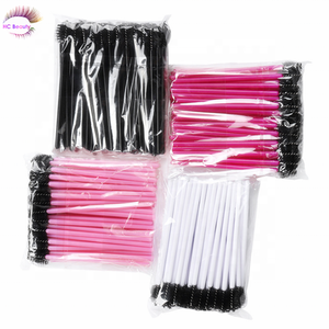 Maskara warna-warni <span class=keywords><strong>Mini</strong></span> sekali pakai aplikator kuas Spoolie tongkat rias untuk ekstensi bulu mata, 50 buah/tas - Product Image 6