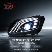 Kit de modernisation de phares projecteurs LED à triple bande DRL Maybach 8000 Lumens 6000K pour Mercedes Classe C W205 2015-2021