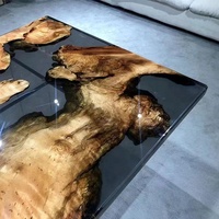 Table d'intérieur en bois de haute qualité, meilleure conception de rivière, table en bois en résine époxy