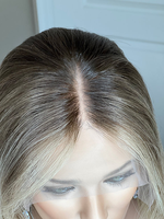 Kingdom Virgin European Hair Blonde Highlight Color HD Lace Top avec Scalp réaliste Diamond Net Luxe Lace Front Perruque pour femmes