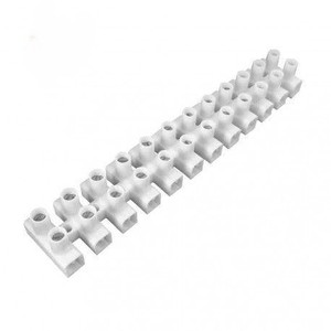Barra di derivazione omologata, 10mm, 12 connettori, colore bianco, ideale per connessioni elettriche multiple e distribuzione - Product Image 1