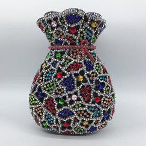 <span class=keywords><strong>Pochette</strong></span> en <span class=keywords><strong>strass</strong></span> scintillante pour la soirée, sac à main décontracté et élégant en métal pour mariages, galas et défilés de mode - Product Image 1