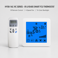 Control Remoto para Sistema HVAC HY08AC, Termostato WiFi para Aire Acondicionado, Ventilador y Bobina