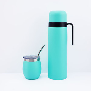 Buena calidad, botella de boca ancha aislada al vacío, <span class=keywords><strong>Yerba</strong></span> <span class=keywords><strong>Mate</strong></span>, té, café, juego de termos, taza de acero inoxidable 18/8 sin BPA - Product Image 1