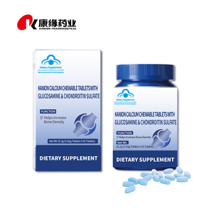 20% Glukosamin HCl + 4.4% Kalsium Tablet Kunyah Bersertifikat GMP Suplemen Makanan dengan Kondroitin & Ekstrak Herbal - Product Image 4
