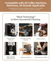 Tablettes de détartrage écologiques pour machine à café, 50-80% d'ingrédients actifs, tablettes de nettoyage efficaces pour machine à expresso