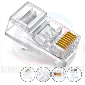 RG RJ45 Cat 6 UTP <span class=keywords><strong>Ethernet</strong></span> kết nối dễ dàng-to-sử dụng vượt qua thông qua cắm Modular Mạng kết nối RJ45 8P8C - Product Image 1