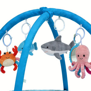 ของเล่นแขวนคุณภาพสูงแบบอเนกประสงค์ 3 มิติ รูปสัตว์ทะเล ผ้าฝ้ายนุ่ม แผ่นรองเล่นสำหรับเด็กทารกและเด็กเล็ก ใช้เป็นยิมกิจกรรม - Product Image 4