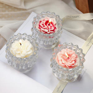 Bougie d'aromathérapie en cire modelée en forme de fleur de porcelaine européenne, œillet, luxueuse, faite à la main, naturelle, non toxique, haut de gamme pour la maison - Product Image 4