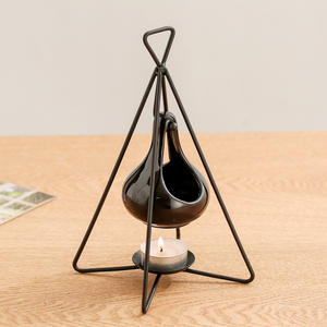 Quemador de aceite aromático de cerámica con <span class=keywords><strong>olla</strong></span> de cera colgante Quemador de cera de aceite esencial para aromaterapia y soportes de incienso - Product Image 4