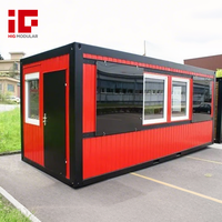 40ft 20ft Beach Outdoor Shipping Container House Shop bar Restaurant Sports Club Coffee bar Kiosk Design à vendre