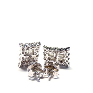 Boucles d'oreilles clous tendance en or blanc massif 18 carats avec diamants véritables taille baguette pour femme, idéales pour fiançailles et soirées – Vente en gros directe usine Chine - Product Image 3