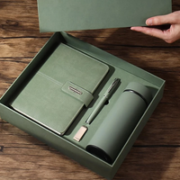 Juego de Cuadernos de Tapa Dura de PU de Alta Calidad de Lujo 2025 con Logotipo Personalizado, 100 Hojas, Juego de Regalo Corporativo Empresarial
