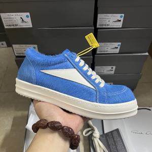 En stock Chaussure décontractée unisexe basse noire à lacets en cuir Owens de luxe à semelle épaisse - Product Image 4