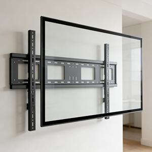 Supporto a Parete per <span class=keywords><strong>TV</strong></span> LED LCD da 60''-100'' con Staffa Fissa, Montaggio a Muro per <span class=keywords><strong>TV</strong></span> di Grandi Dimensioni, <span class=keywords><strong>Piastra</strong></span> in Acciaio Rinforzata - Product Image 2