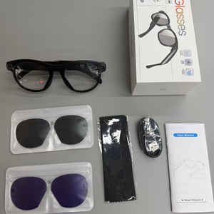 AI Smart <strong>Glasses</strong> with Dual Optical Lenses Intelligent Real Time Translation Music Playback BT Calling Wifi High Pixel <strong>Camera</strong> G2 - Product Image 5