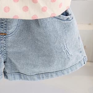 Conjunto de Ropa Infantil Coreana de Algodón con Diseño de Verano, Mangas Abullonadas, Estampado de Puntos y Bordado de Fresas - Product Image 6