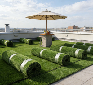 Césped Artificial para Jardín y Paisajismo, Ecológico, Impermeable, de Alta Densidad, Ignífugo, Antideslizante, Verde - Product Image 2