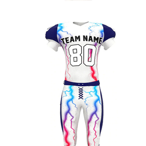 Ventes en gros de tenues de football américain personnalisables de haute qualité, respirantes, à séchage rapide, 100% polyester, vêtements d'entraînement courts - Product Image 6