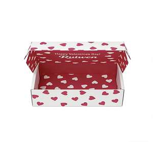 صندوق شحن فاخر مموج بتصميم جديد لعام <span class=keywords><strong>2026</strong></span> على شكل قلب وردي لهدايا عيد الحب للأحذية والملابس - Product Image 5