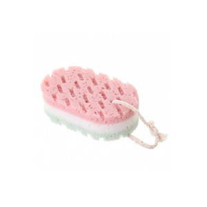 Zenidoo Modern Three-Layer Oval Bath <b>Brush</b> with Three-Color <b>Scrubbing</b> Sponge for Adult & Children Bathroom Use - Product Image 1