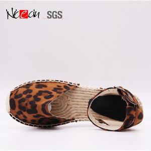 Nikecin — <span class=keywords><strong>Espadrilles</strong></span> léopard et cuir pour femmes, <span class=keywords><strong>Espadrilles</strong></span> à semelles compensées, sandales à motifs, léopard - Product Image 6