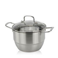 Happycooking Set Panci memasak Stainless Steel, desain populer Pot pemanas untuk pulau dapur troli Panci Cocina dibuat logam