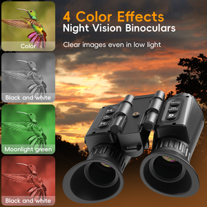 Jumelles de vision nocturne numériques infrarouges HD <span class=keywords><strong>KAISHI</strong></span>, dernière génération, 4K, vision nocturne totale, zoom numérique 8X, étanches, 7 niveaux de luminosité - Product Image 2