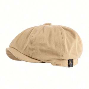 Casquette Gatsby unisexe en tweed vintage couleur unie à 8 panneaux pour la plage, les sports, les fêtes, le ski, la pêche, le cyclisme et les activités de plein air - Product Image 4