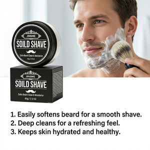 Custom Solid Shaving <b>Soap</b> ODM-Glycerin & Mint Leaf Extract Moisturizing Shave Cream with Natural Herbs for All Skin Types 60g - Product Image 3