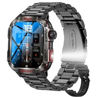 Montre Intelligente HT29 Sport Extérieur Carrée Altitude Pression Boussole Double Lampe Appel Étanche TFT