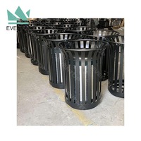 DA-29B 19 Gal 70L Entonnoir Ouvert Couvercle Nouvelle Poubelle Extérieure Rue Poubelle Extérieur Poubelle Support Poubelle Parc Poubelle Extérieur