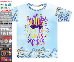 カスタムフルデザインプリントカーニバルアクティビティイベントTシャツ卸売全面昇華印刷Tシャツメーカー - Product Image 1