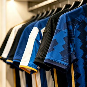 Maglie da Calcio Personalizzate di Alta Qualità per Uomo, Club Italiani, Traspiranti in Tessuto a Rete 100% Poliestere, Milan - Product Image 2