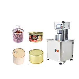 canister plastic lid sealing equipment machine