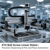 Motor Aktuator Sekrup Bola Rel Linier QIGE untuk Lengan Robot, Meja XYZ Sumbu Z, Robot Kartesian 0.8kW 380V Beban 25kg Garansi 2 Tahun