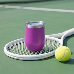กระบอกน้ำเก็บอุณหภูมิสีส้มม่วงสดใส ขนาด 12 ออนซ์  ทำจากสแตนเลสสตีล ป้องกันเหงื่อ  ใช้ได้ทั้งใส่ไวน์ กาแฟ  เหมาะสำหรับโยคะและฟิตเนส - Product Image 3