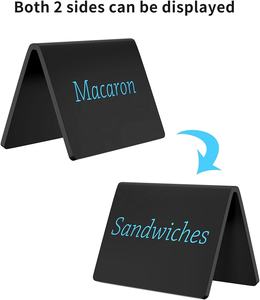 HQ acrylique Mini <span class=keywords><strong>tableau</strong></span> noir signe noir acrylique <span class=keywords><strong>nom</strong></span> lieu titulaire Mini table <span class=keywords><strong>tableau</strong></span> noir signes pour boulangerie buffet étiquettes de détail - Product Image 2