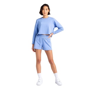 Ensemble chemise et Short élastique pour femmes, costume court en deux pièces pour filles, vêtements de Yoga, 2020 - Product Image 1