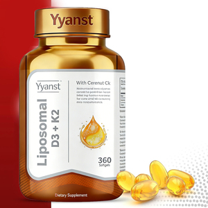 Vitamine D3 liposomale et Vitamine K2 de haute qualité, marque privée, favorisent la santé des os et des dents, soutiennent la santé cardiovasculaire, en gélules. - Product Image 3