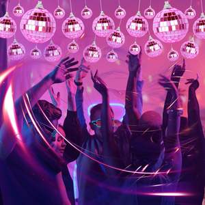 Bola de Discoteca Colgante de 2CM-100CM al por Mayor, Bola de Discoteca de Cristal <span class=keywords><strong>Rosa</strong></span> Genial y Divertida para Fiestas, Decoración Navideña - Product Image 6