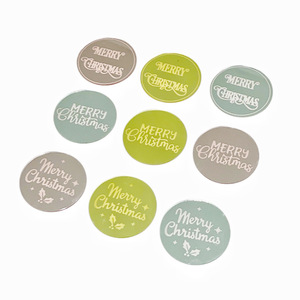 ของตกแต่งเค้กอะคริลิคคริสต์มาสลายน้ำผึ้งและรสหวาน  ท็อปเปอร์คัพเค้กแบบแกะสลักด้วยเลเซอร์ สำหรับตกแต่งขนมในช่วงเทศกาล - Product Image 1