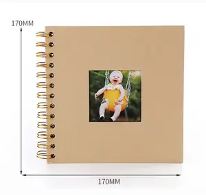 Álbum de recortes personalizado, álbum de fotos, libro de papel artesanal negro, encuadernación de papel de 140 GSM