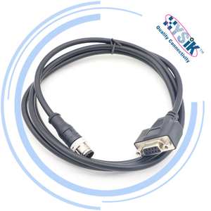 Cable Conector personalizado M12 a DB9 IP67 4 5 8 pines macho hembra Cable sobremoldeado para Sensor de aviación - Product Image 1