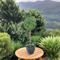 Haute qualité maison jardin décor buis boule topiaire arbre à feuilles persistantes plantes artificielles herbe boule arbre bonsaï