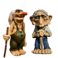 Op maat gemaakte Scandinavische reis-souvenir hars 3D figuur Viking standbeeld klein groot Noorse troll pop voor huis & winkel