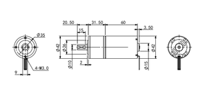 SLW 핫 세일 42MM <span class=keywords><strong>DC</strong></span> 모터 BL4260 마이크로 Bldc 모터 17W <span class=keywords><strong>18W</strong></span> <span class=keywords><strong>12V</strong></span> 24V <span class=keywords><strong>DC</strong></span> 브러시리스 금속 유성 기어 모터 - Product Image 4